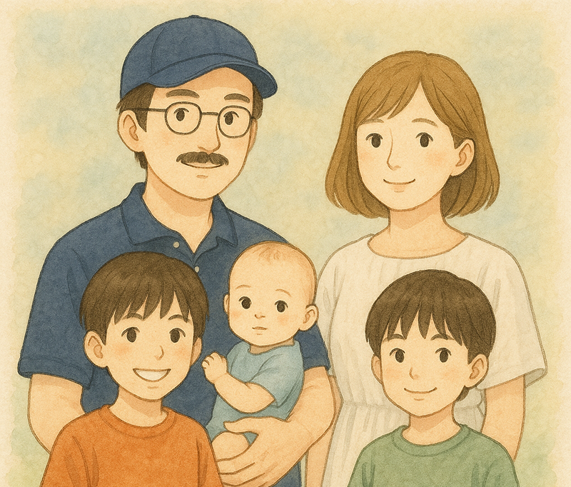 mywayの店長と家族の画像