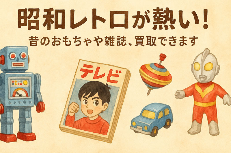 昭和レトロが熱い！昔のおもちゃや雑誌、買取できます