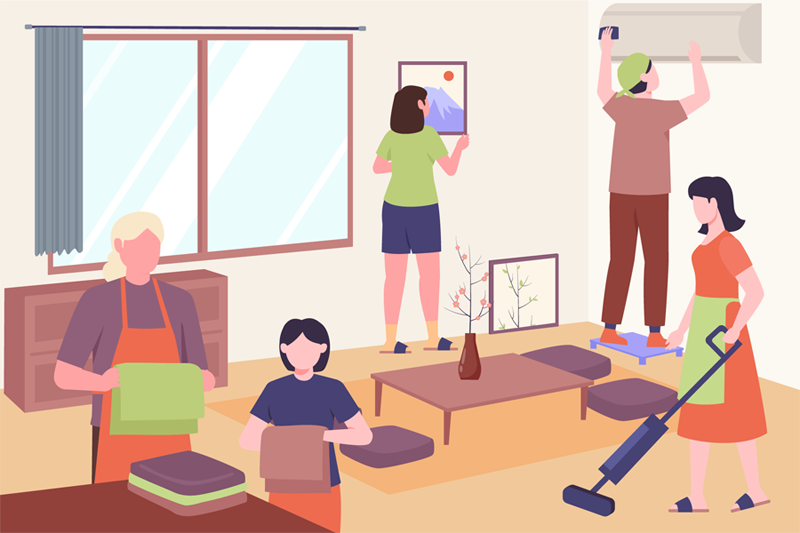 年末の大掃除イメージ画像